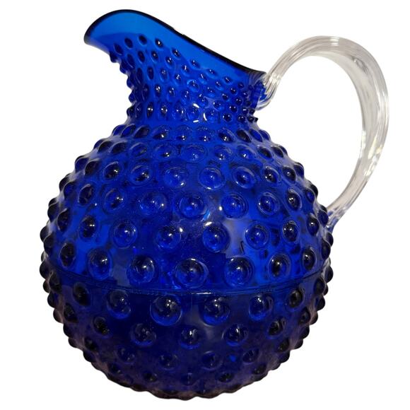 Mario Luca Giusti Sister Rosetta Acrylic Pitcher Jug Royal Blue Textured Surface - Picture 1 of 8